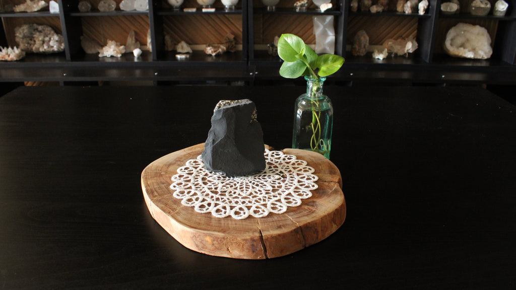 Pyrite with Shungite Statement Piece