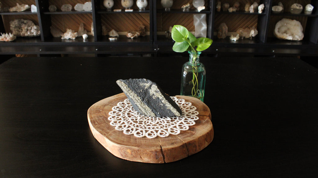Pyrite with Shungite Statement Piece