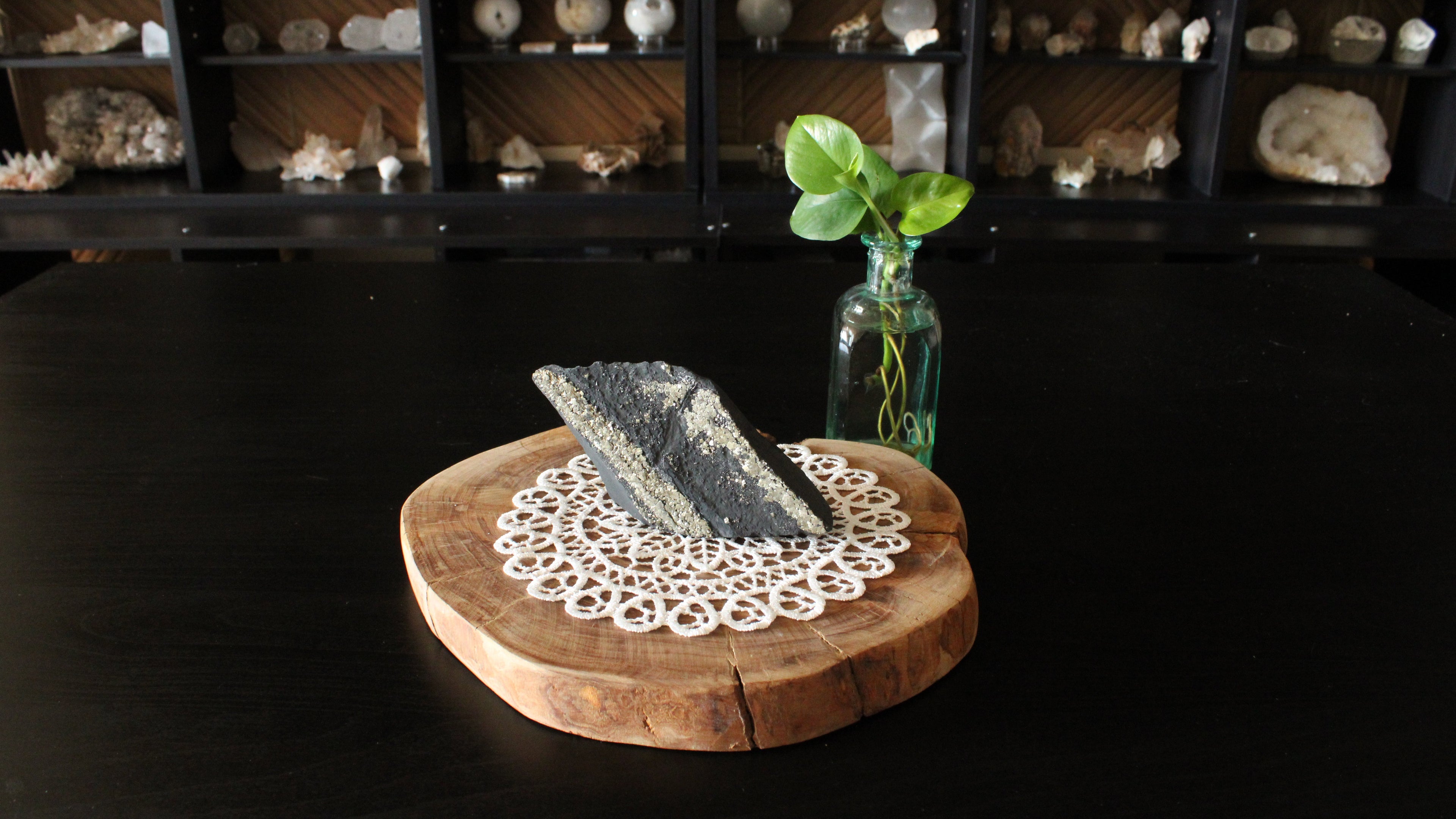 Pyrite with Shungite Statement Piece