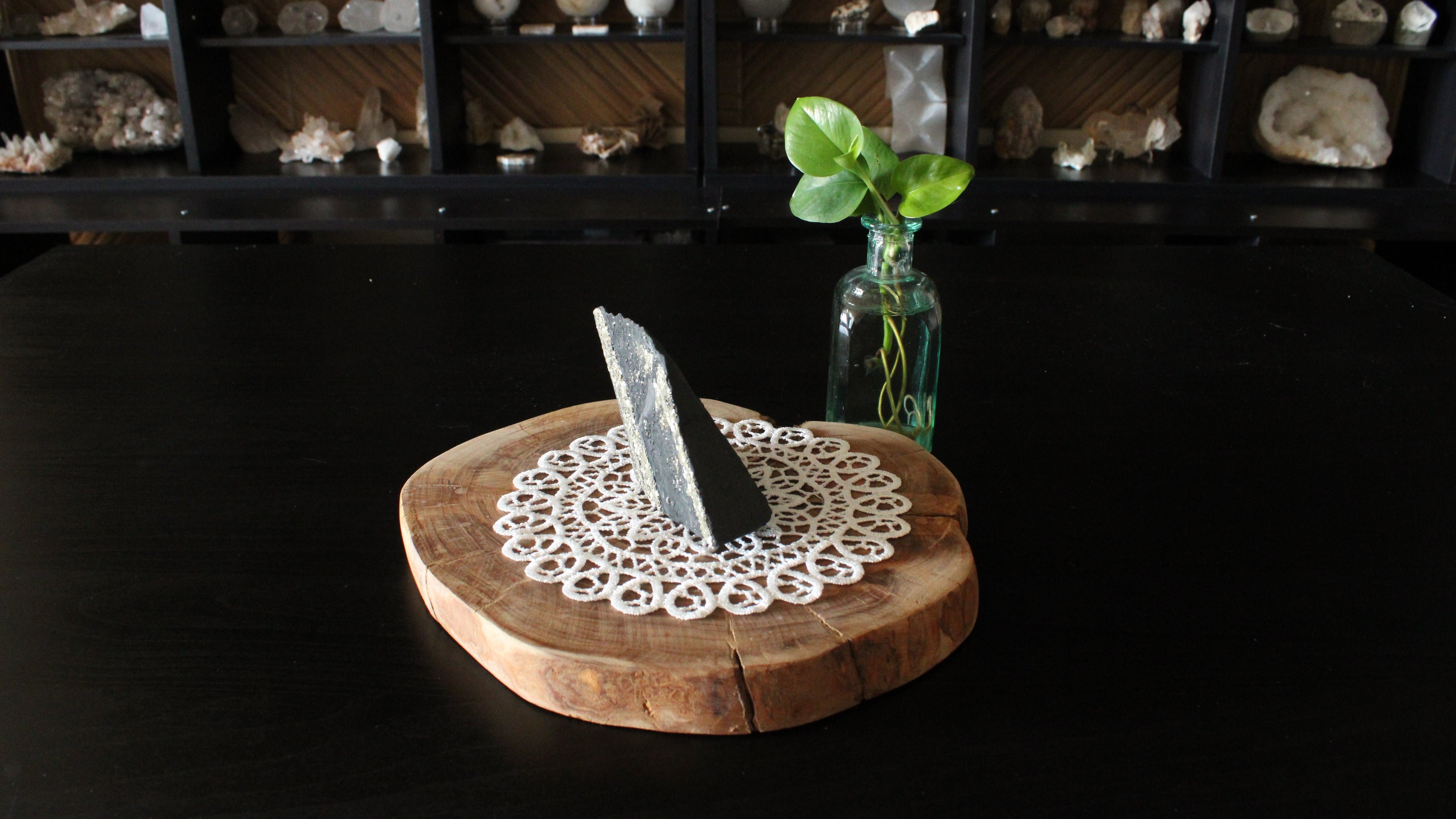 Pyrite with Shungite Statement Piece