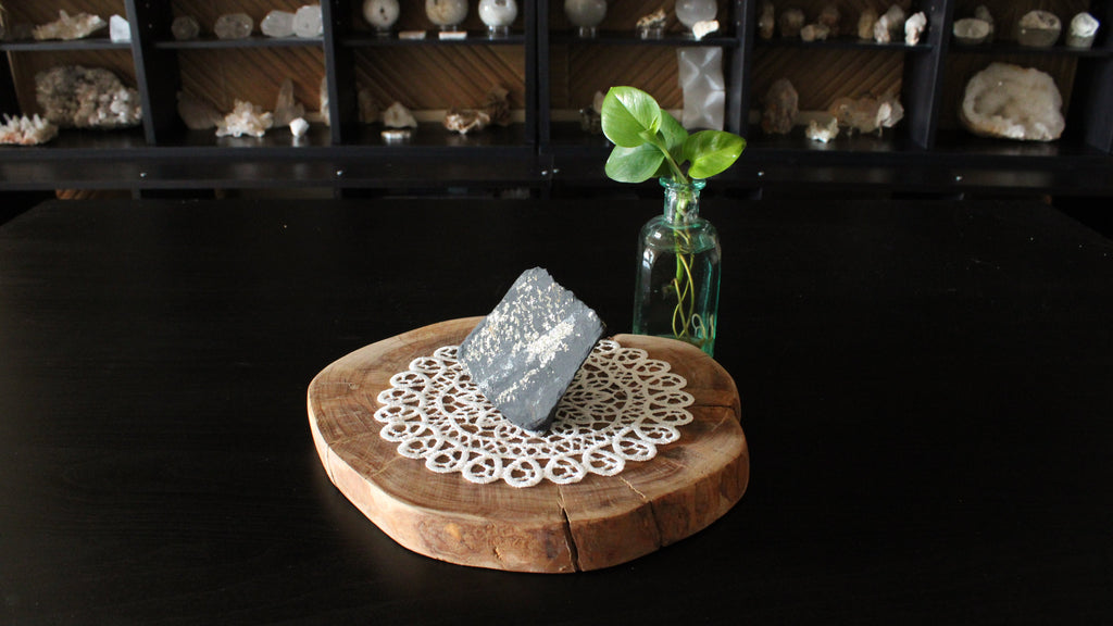 Pyrite with Shungite Statement Piece