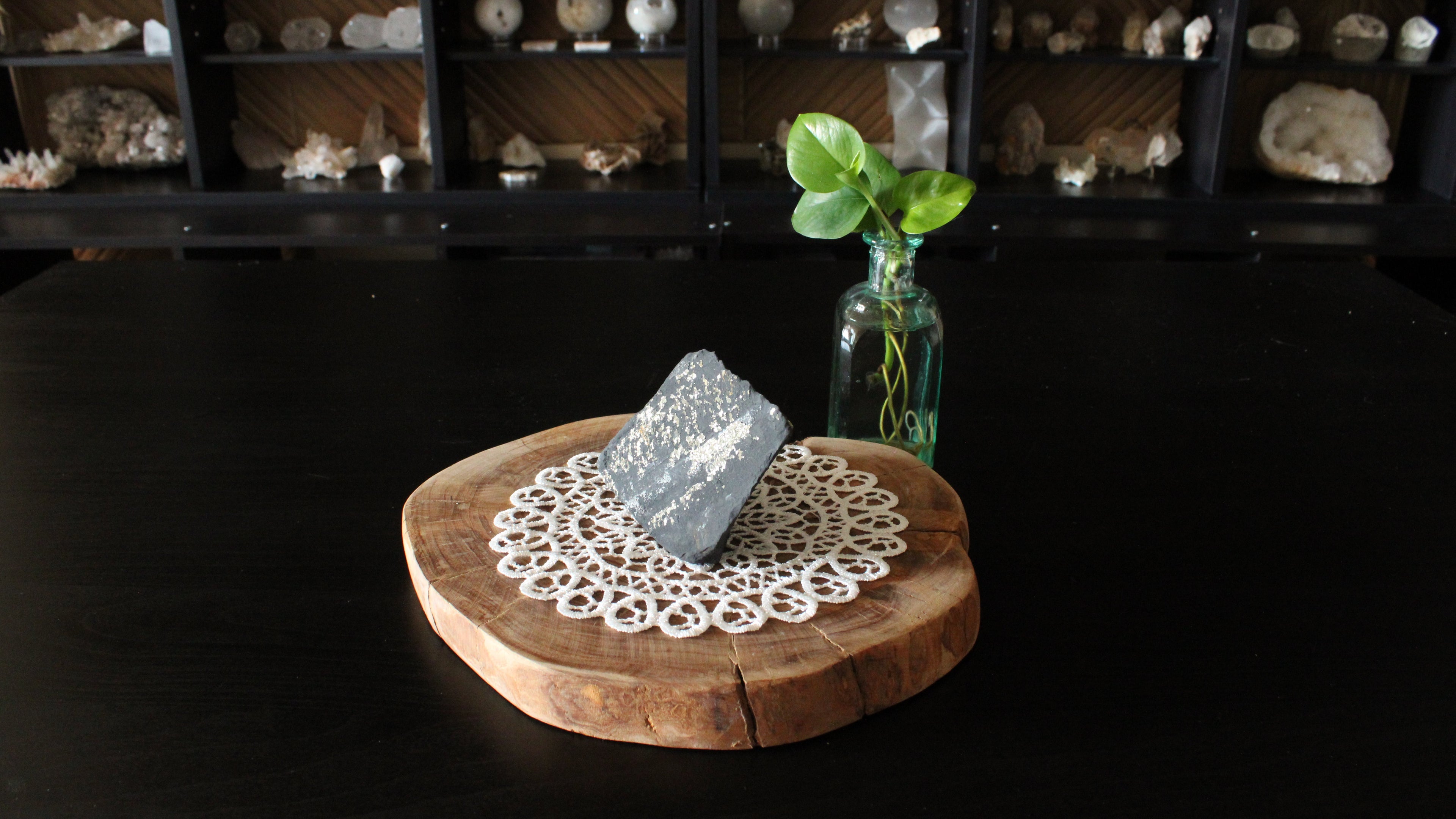Pyrite with Shungite Statement Piece