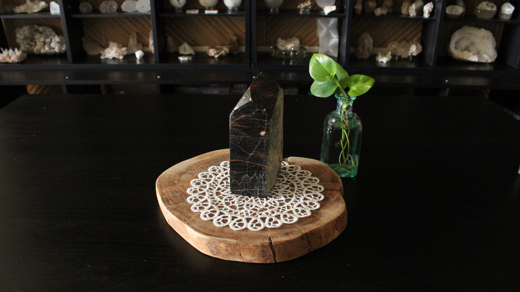 XL Mahogany Obsidian Raw Top Polished Statement Piece