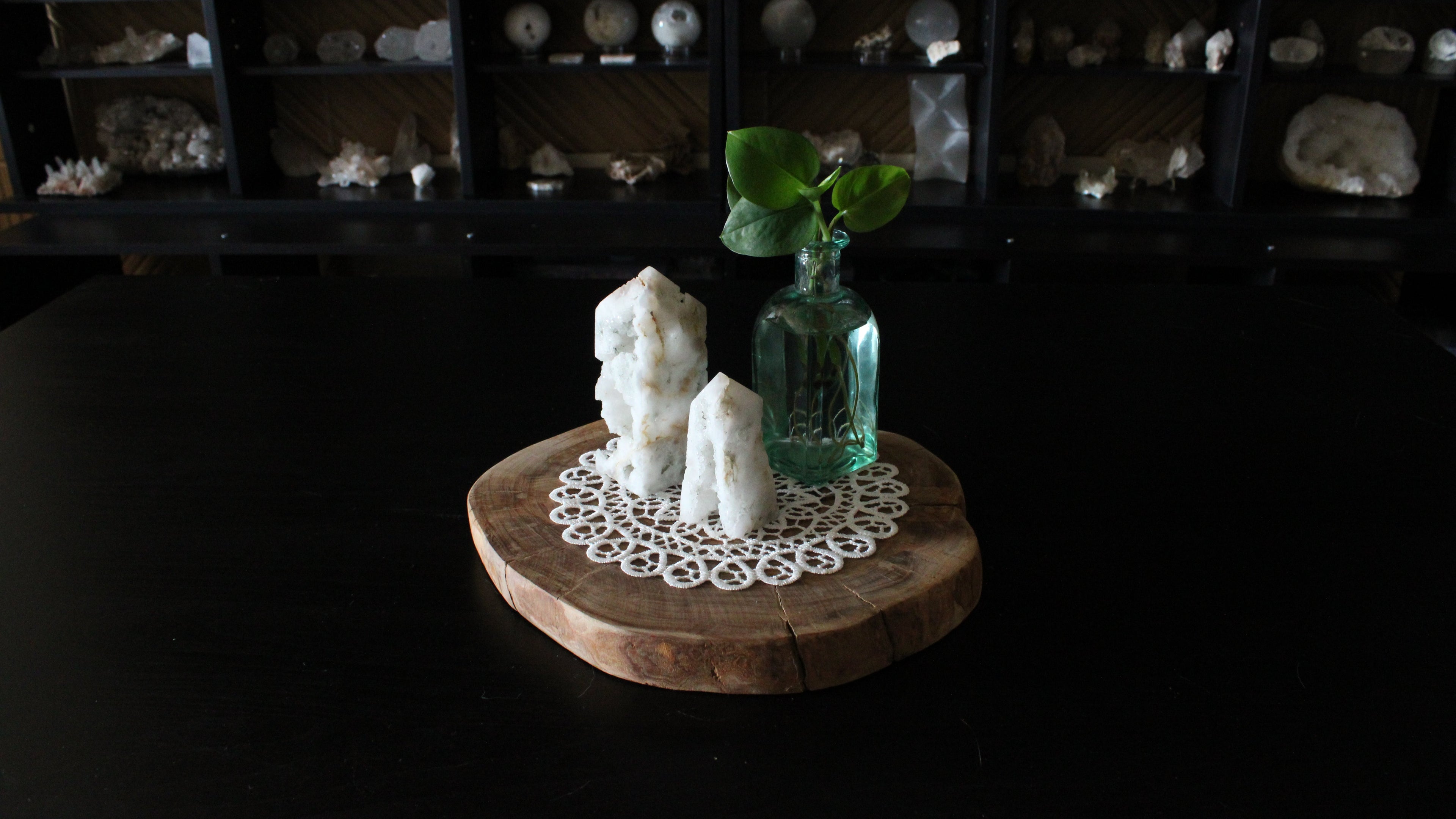 White Druzy Quartz Cathedral Towers