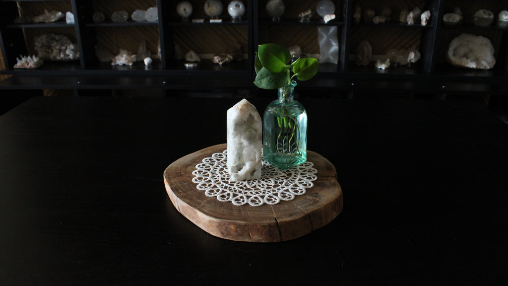 White Druzy Quartz Cathedral Towers