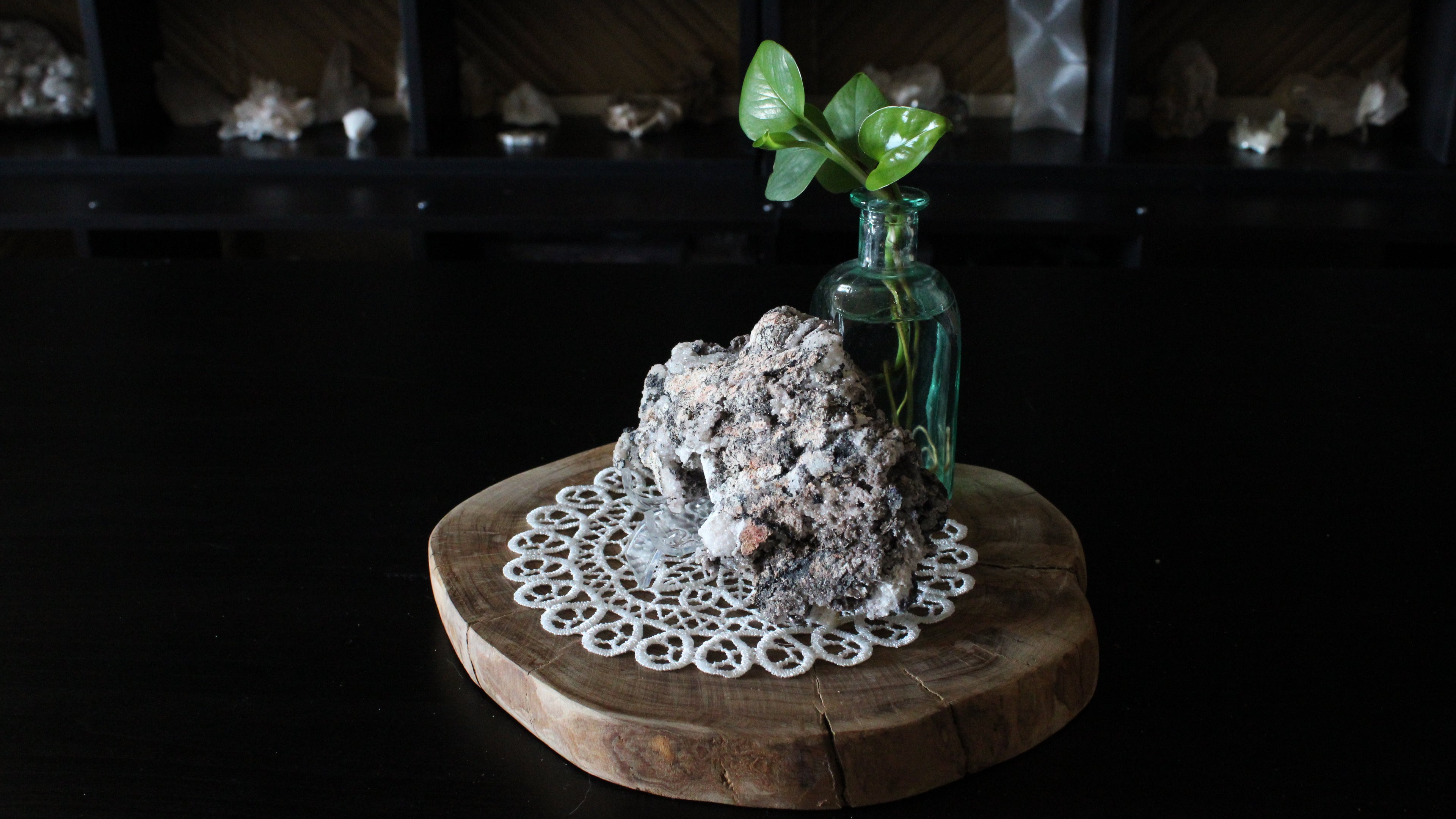Limonite with Goethite Specimen on Calcite Matrix Cluster