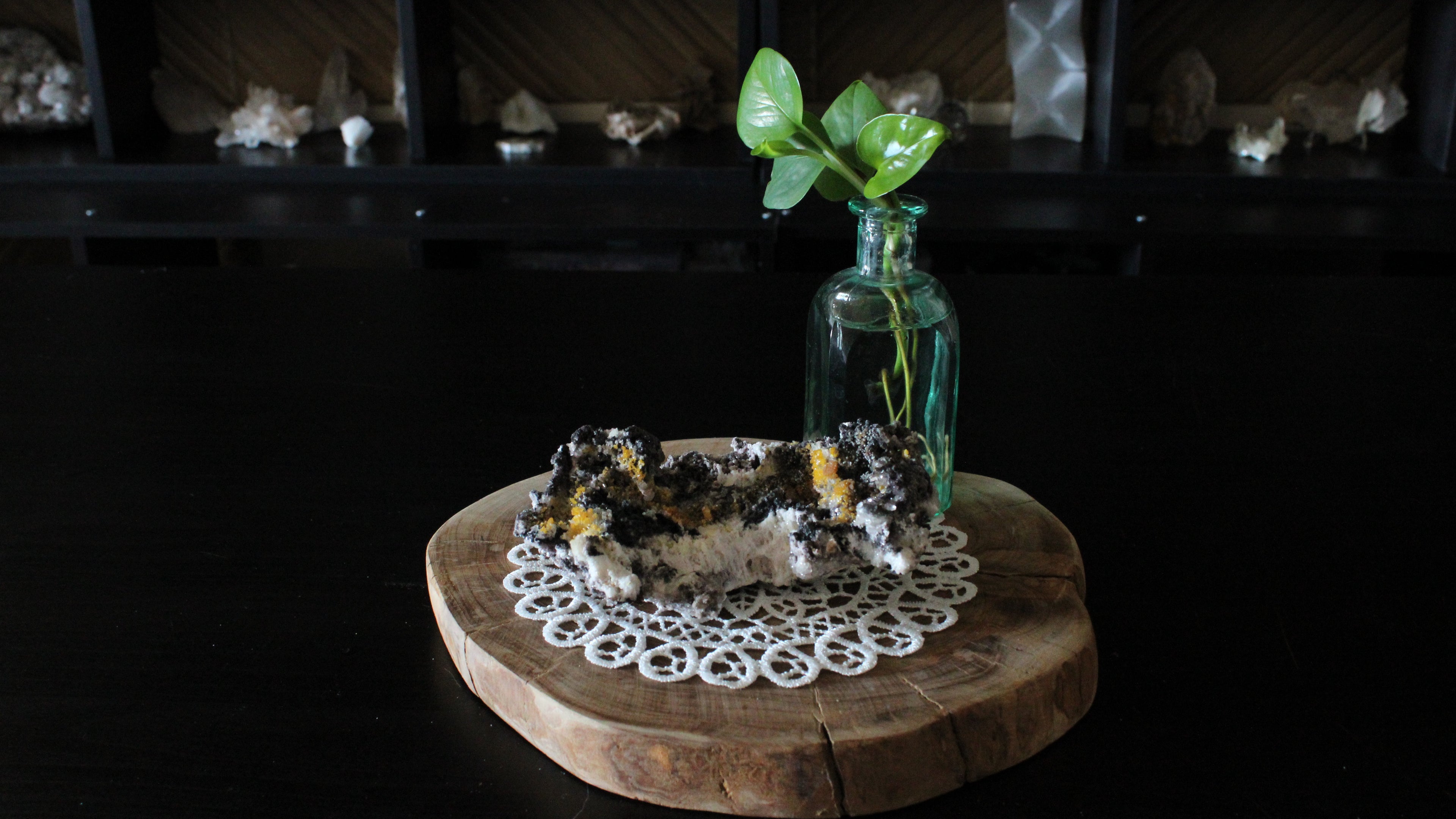 Limonite with Goethite Specimen on Calcite Matrix Cluster