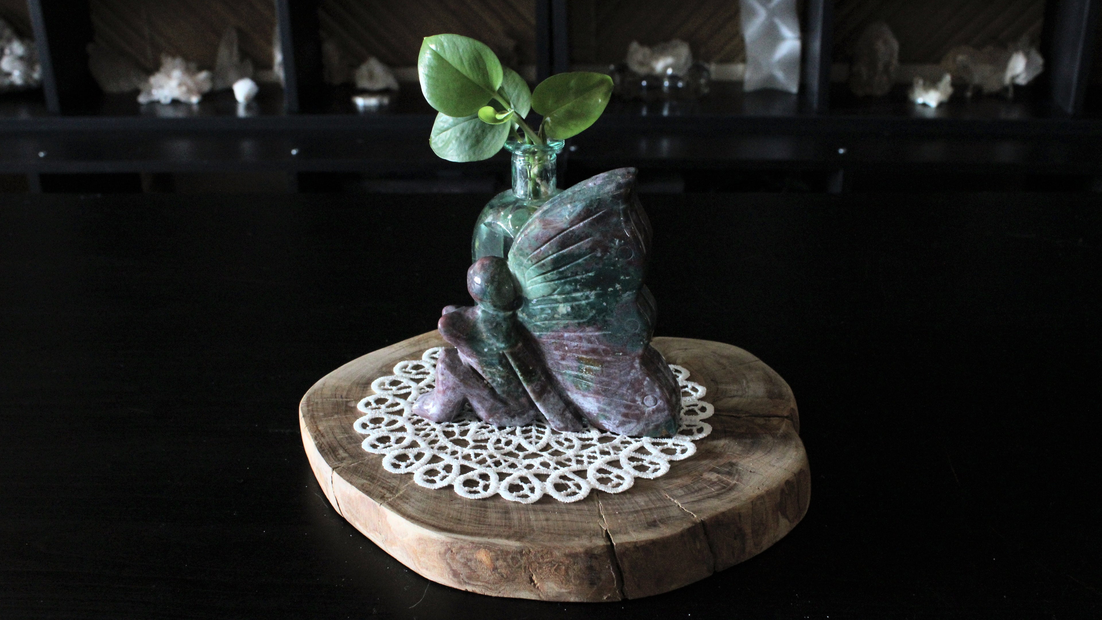 XL Ocean Jasper Fairy Carving Statement Pieces